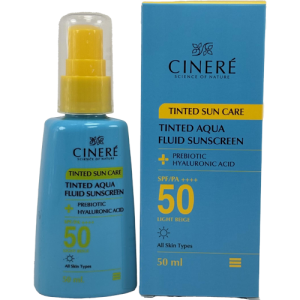 فلوئید ضد آفتاب رنگی سینره SPF50 بژ روشن مناسب پوست چرب و مختلط