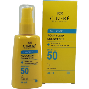 فلوئید ضد آفتاب سینره SPF50 بی‌رنگ مناسب پوست چرب و مختلط