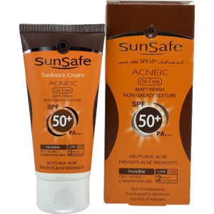 کرم ضد آفتاب سان‌سیف SPF50 رنگی مخصوص پوست چرب با جلوه مات