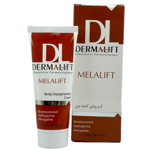 تصویر کرم روشنکننده بدن درمالیفت Melalift Intensive برای کاهش تیرگی نواحی حساس بدن.