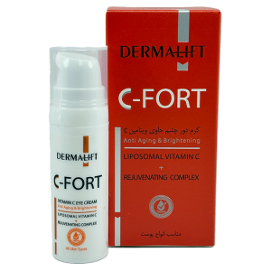 بستهبندی کرم C Fort Vitamin C درمالیفت با بافت سبک و جذب سریع مناسب استفاده روزانه.