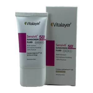فلوئید ضد آفتاب سنسیتو ویتالیر SPF50 بژ طبیعی – مناسب پوست حساس