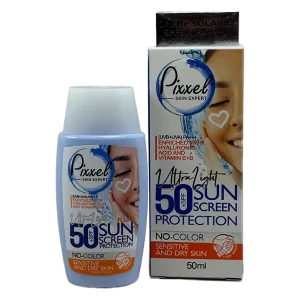 ضد آفتاب پیکسل SPF 50 بدون رنگ مناسب پوست خشک و حساس
