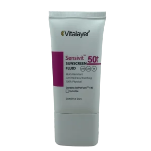 فلوئید ضد آفتاب بیرنگ ویتالیر سنسی ویت SPF50+ مناسب پوست حساس