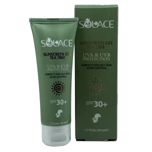 کرم ژل ضد آفتاب چای سبز و درخت چای سولس SPF30