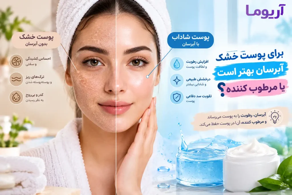 برای پوست خشک آبرسان بهتر است یا مرطوب کننده؟