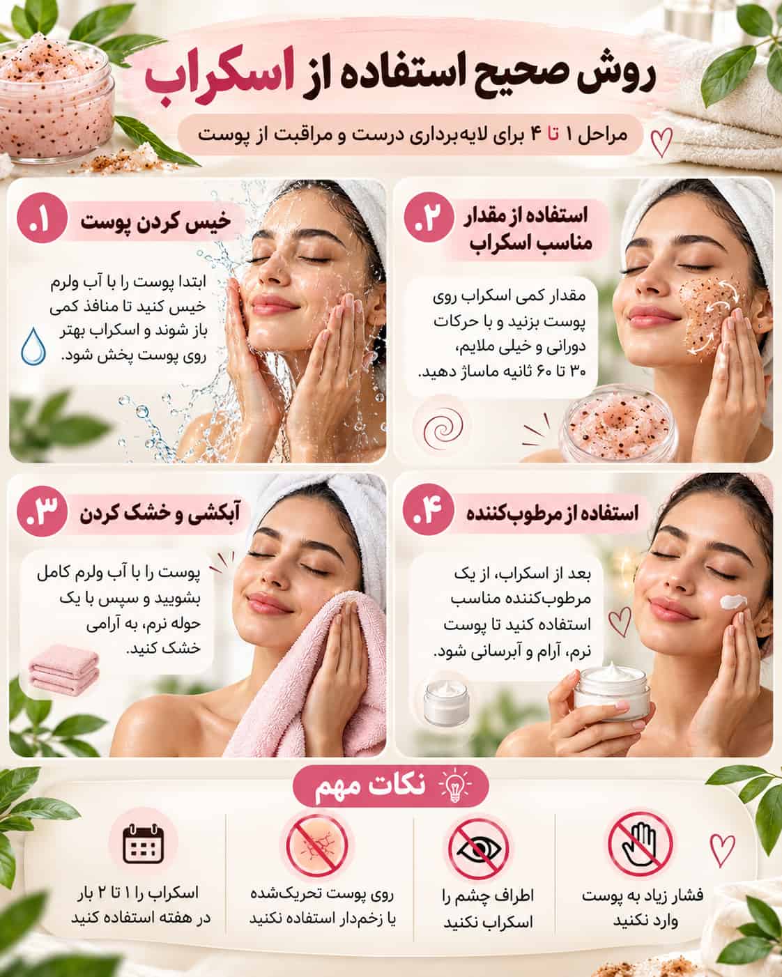 روش صحیح استفاده از اسکراب